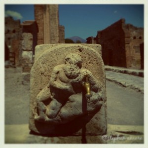 Public water fountain in Pompeii